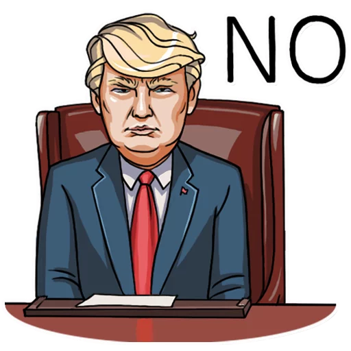 Sticker from the "Mr. Trump" sticker pack