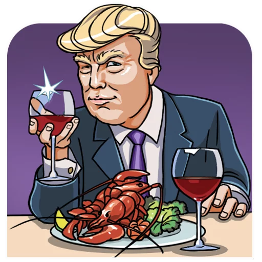 Sticker from the "Mr. Trump" sticker pack