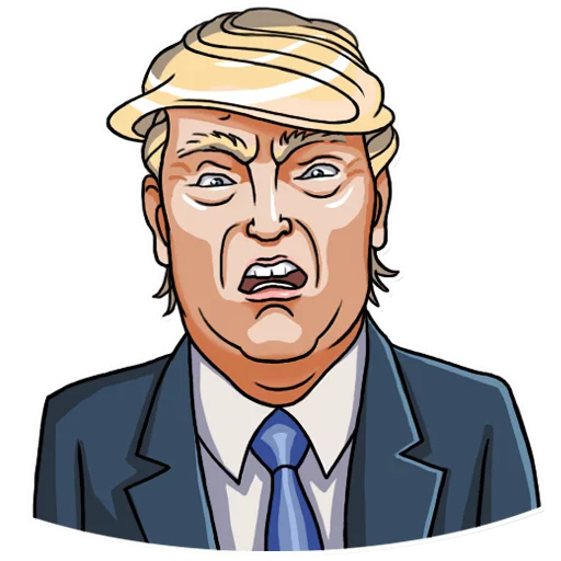 Sticker from the "Mr. Trump" sticker pack