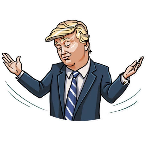 Sticker from the "Mr. Trump" sticker pack