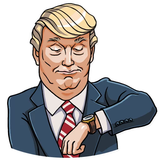 Sticker from the "Mr. Trump" sticker pack