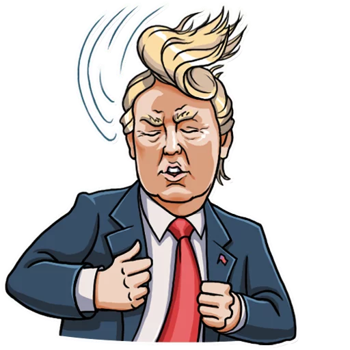 Sticker from the "Mr. Trump" sticker pack