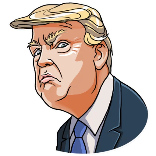 Sticker from the "Mr. Trump" sticker pack