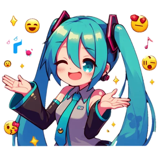 Sticker from the "Hatsune Miku" sticker pack