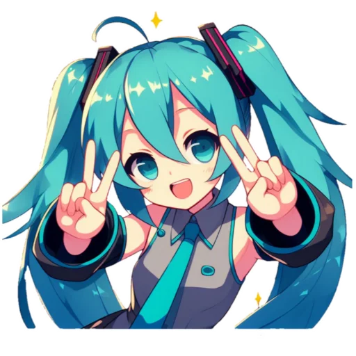 Sticker from the "Hatsune Miku" sticker pack