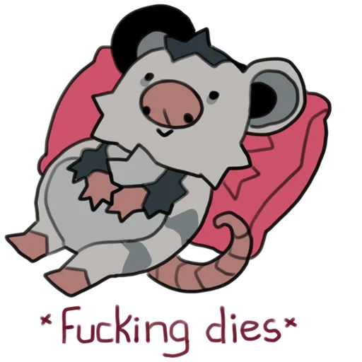 Sticker from the "love_is_stored_in_the_possum" sticker pack