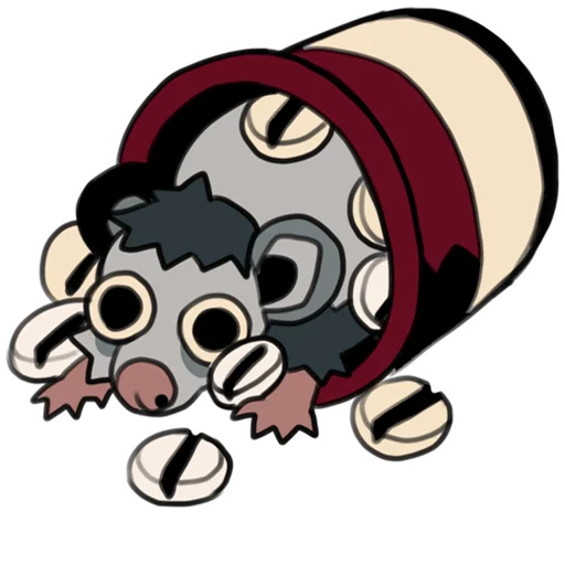 Sticker love_is_stored_in_the_possum