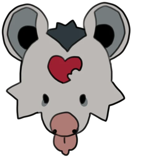 Sticker love_is_stored_in_the_possum