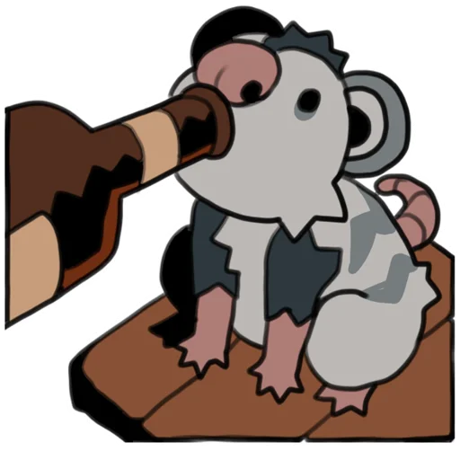 Sticker love_is_stored_in_the_possum