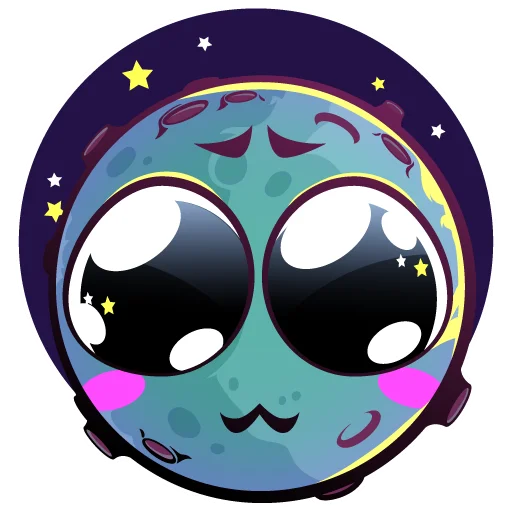 Sticker from the "Moony Loony" sticker pack