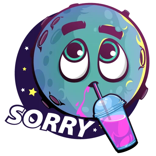 Sticker from the "Moony Loony" sticker pack