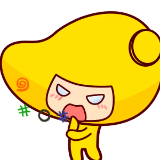 Sticker from the "mango girl" sticker pack