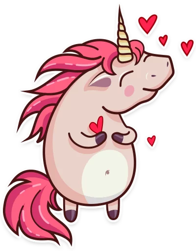 Sticker from the "Stella the Unicorn" sticker pack