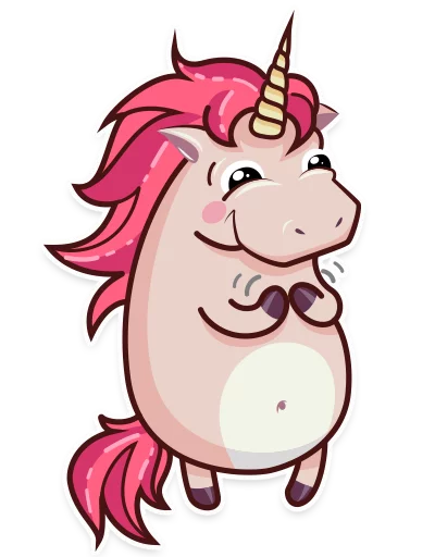 Sticker from the "Stella the Unicorn" sticker pack