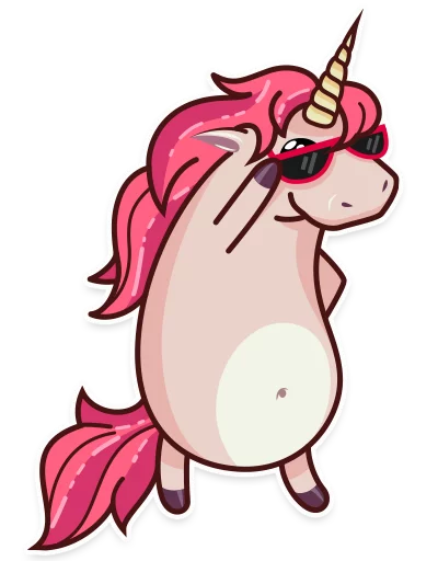 Sticker from the "Stella the Unicorn" sticker pack