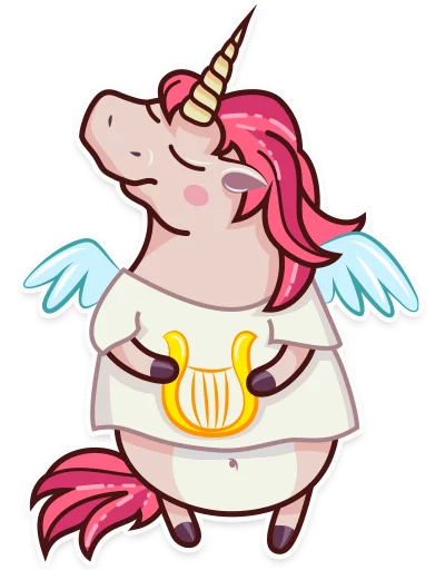 Sticker from the "Stella the Unicorn" sticker pack