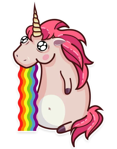 Sticker from the "Stella the Unicorn" sticker pack