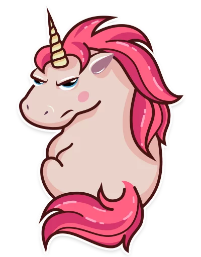 Sticker from the "Stella the Unicorn" sticker pack