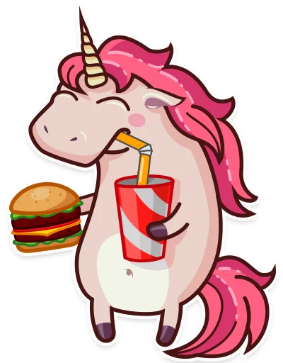 Sticker from the "Stella the Unicorn" sticker pack