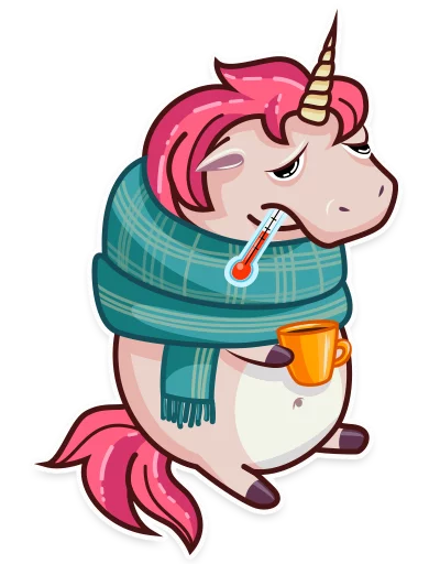 Sticker from the "Stella the Unicorn" sticker pack