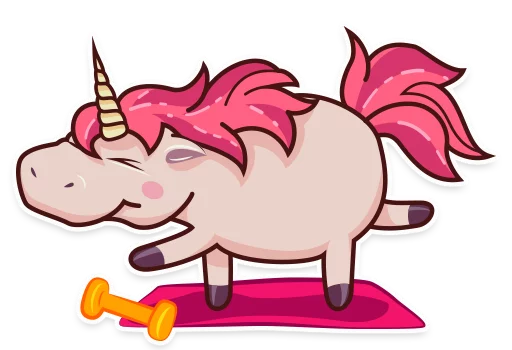 Sticker from the "Stella the Unicorn" sticker pack