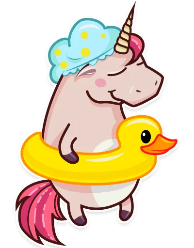 Sticker from the "Stella the Unicorn" sticker pack