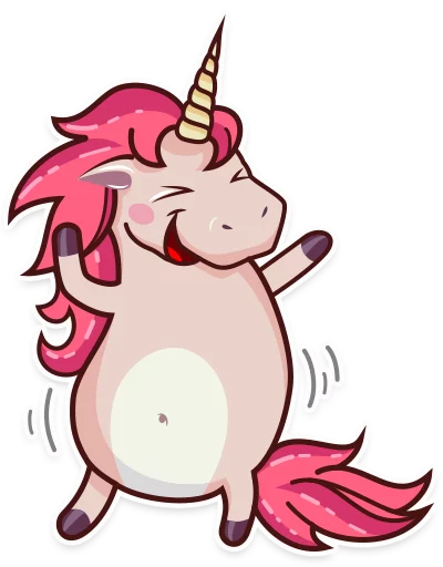 Sticker from the "Stella the Unicorn" sticker pack