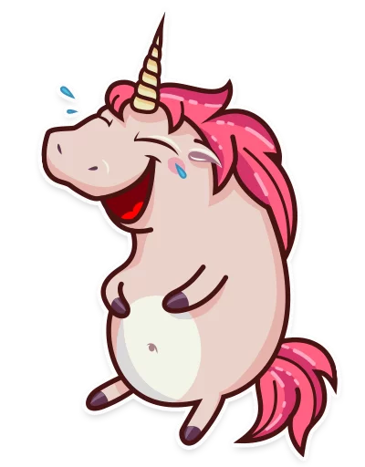 Sticker from the "Stella the Unicorn" sticker pack