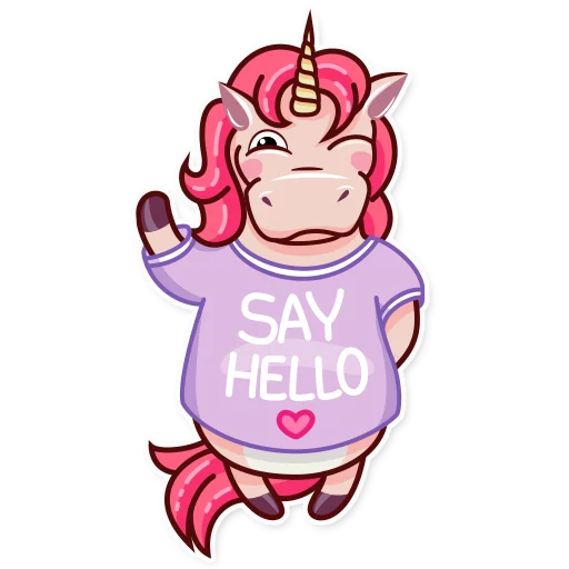 Sticker from the "Stella the Unicorn" sticker pack