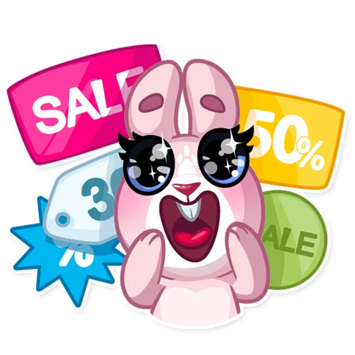 Sticker from the "Rosy Bunny" sticker pack