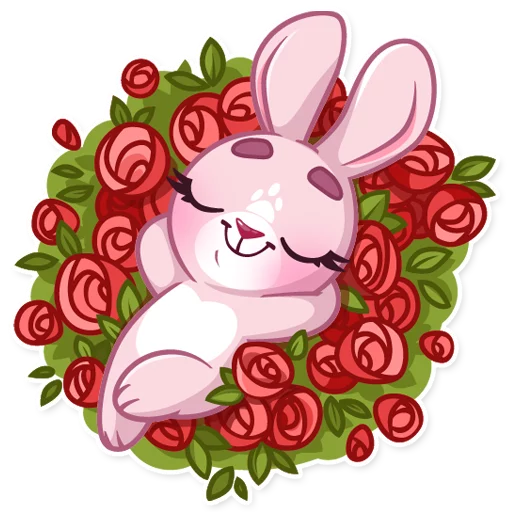 Sticker from the "Rosy Bunny" sticker pack