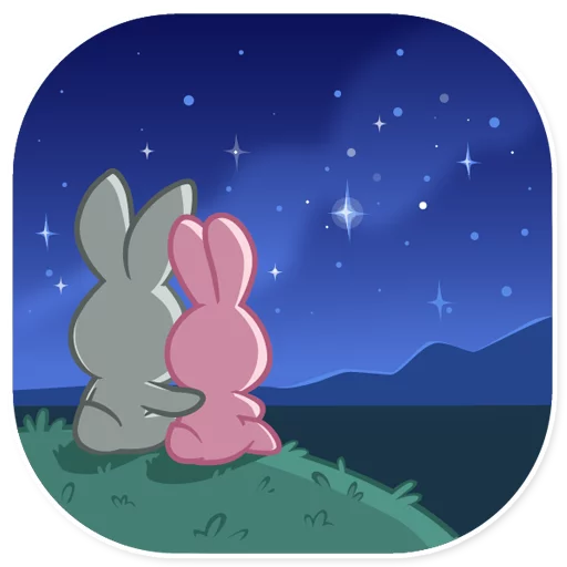 Sticker from the "Rosy Bunny" sticker pack