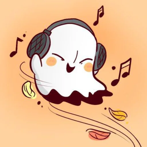 Sticker from the "Napstablook Undertail" sticker pack