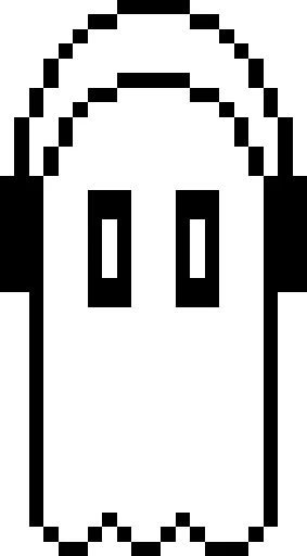 Sticker from the "Napstablook Undertail" sticker pack