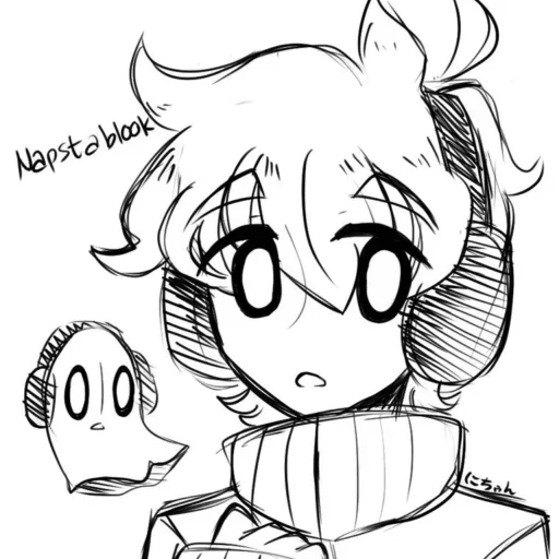 Стикер из набора "Napstablook Undertail"