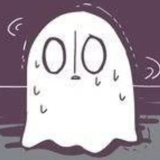 Sticker from the "Napstablook Undertail" sticker pack