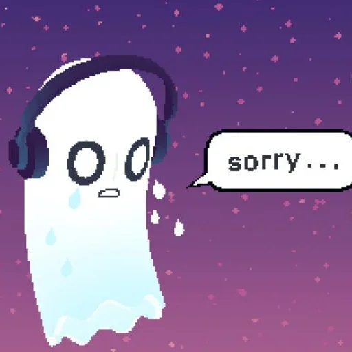 Sticker from the "Napstablook Undertail" sticker pack