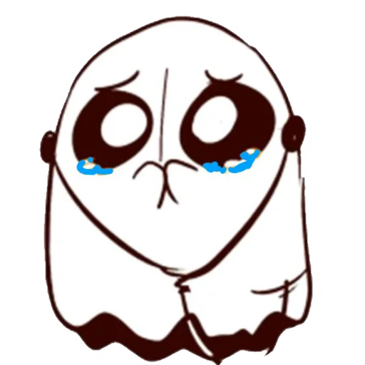 Sticker from the "Napstablook Undertail" sticker pack