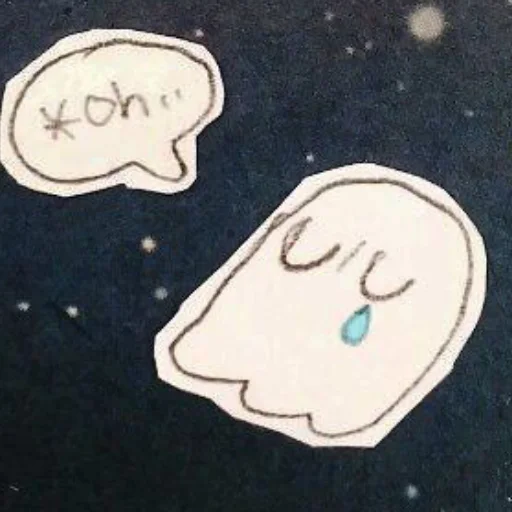 Sticker from the "Napstablook Undertail" sticker pack