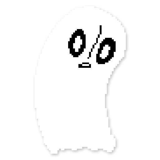 Sticker from the "Napstablook Undertail" sticker pack