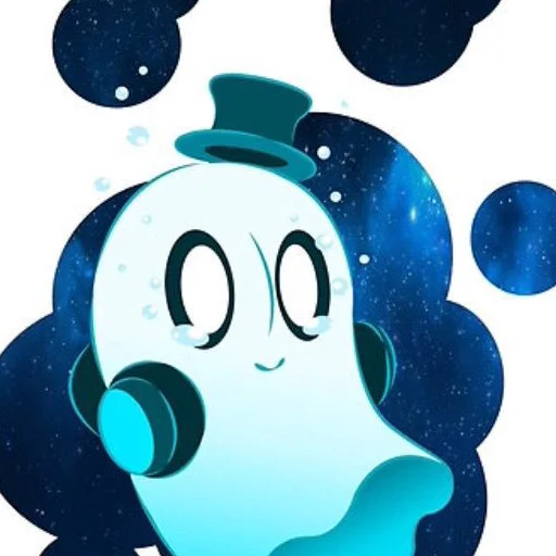 Sticker from the "Napstablook Undertail" sticker pack