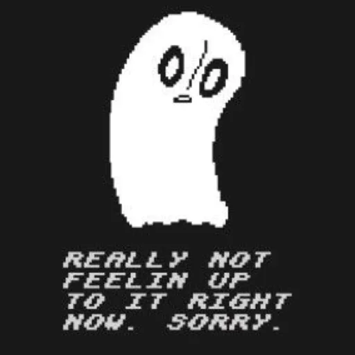 Sticker from the "Napstablook Undertail" sticker pack