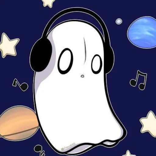 Sticker from the "Napstablook Undertail" sticker pack