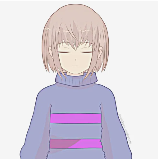 Sticker from the "frisk" sticker pack