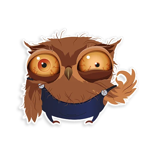 Sticker from the "Marathon Owl" sticker pack