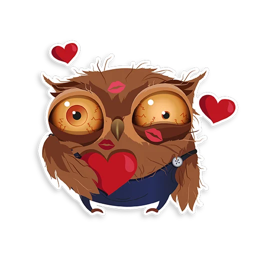 Sticker from the "Marathon Owl" sticker pack