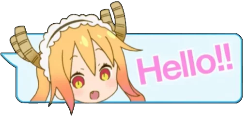 Sticker from the "Maid Dragon" sticker pack