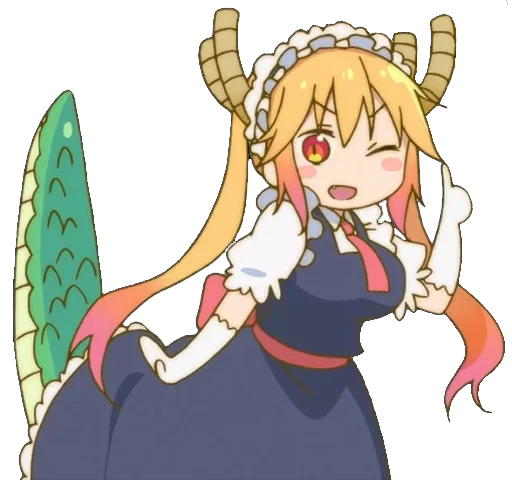 Sticker from the "Maid Dragon" sticker pack