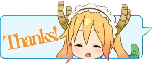 Sticker from the "Maid Dragon" sticker pack