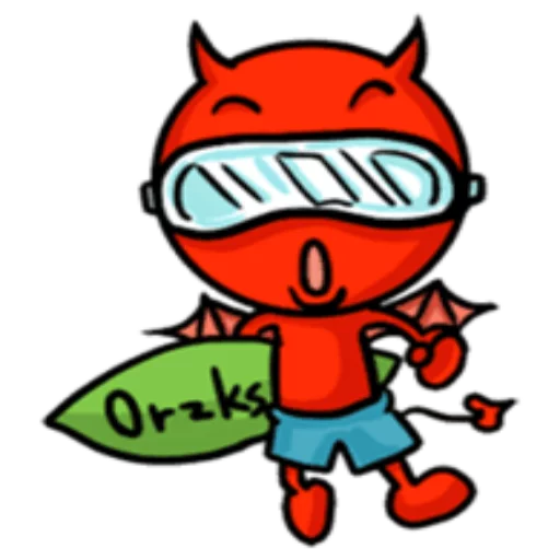 Sticker from the "Funny Devil" sticker pack